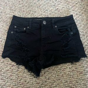 Black Jean Shorts